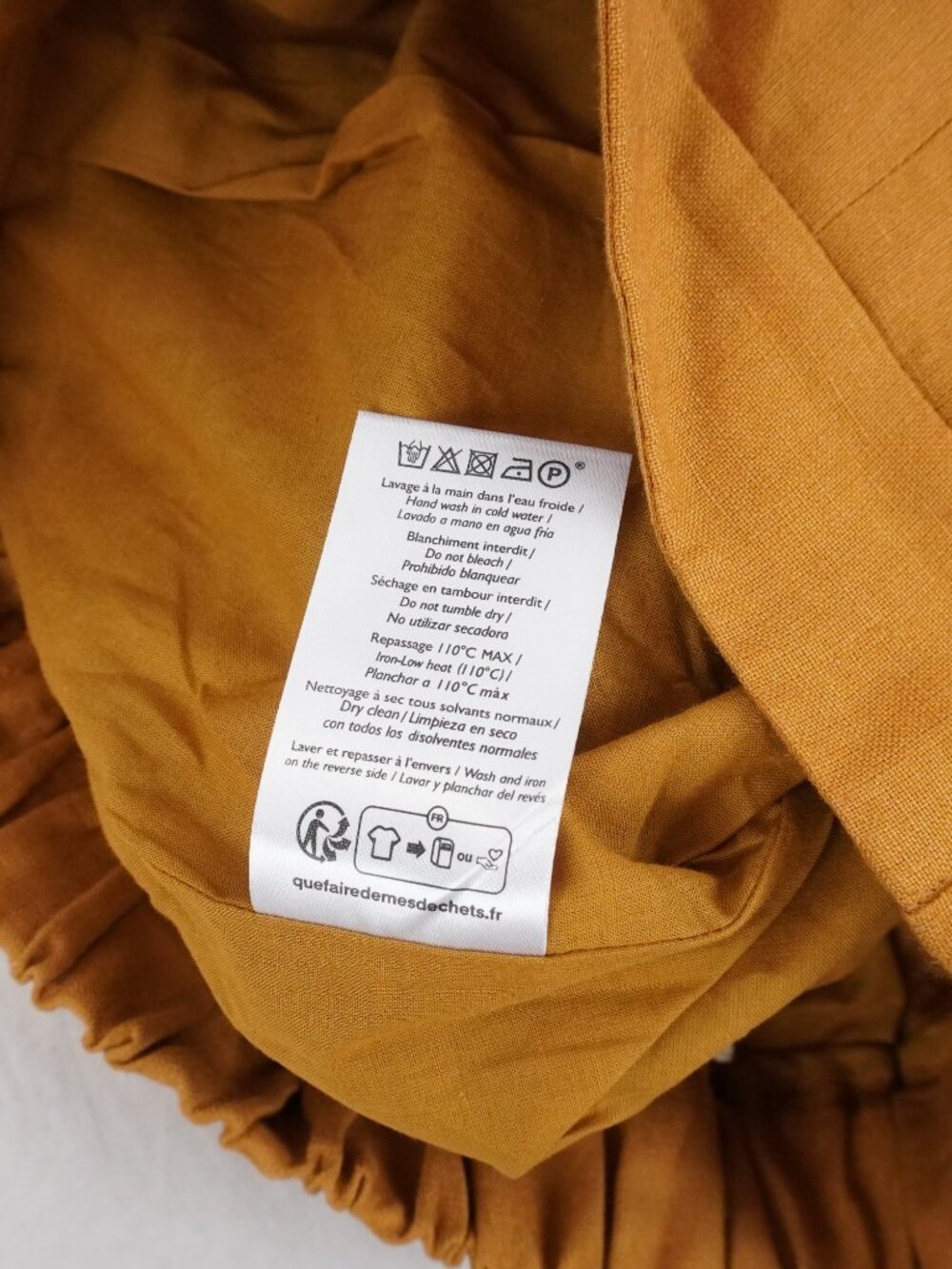 Sezane Nicolo High Waisted Linen Shorts in Cinnamon w/ Ecru Trim - Size 2 - NWT - Picture 9 of 10